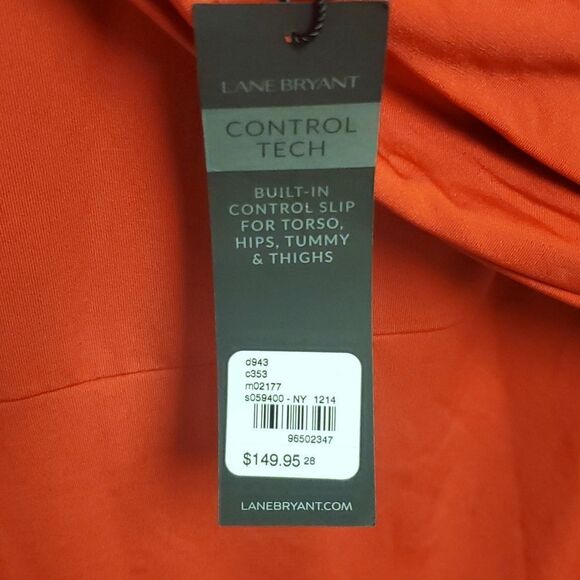 SOLD!! LANE BRYANT NWT Red Control Tech Ruched Dress - Size 26/28 - Picture 8 of 8